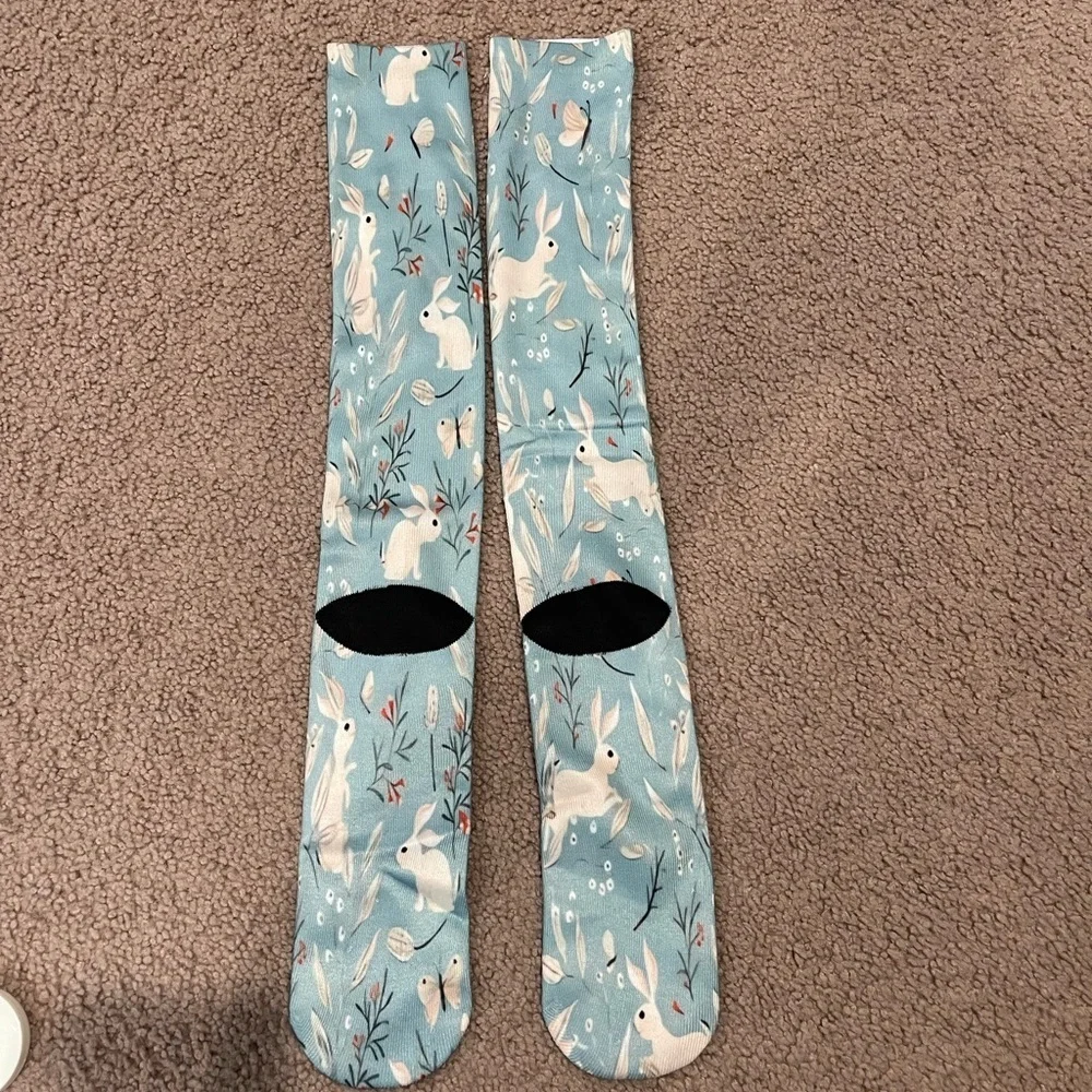 Rabbit/ Bunnies casual knee high socks/ leg warmer/ boot socks for girls